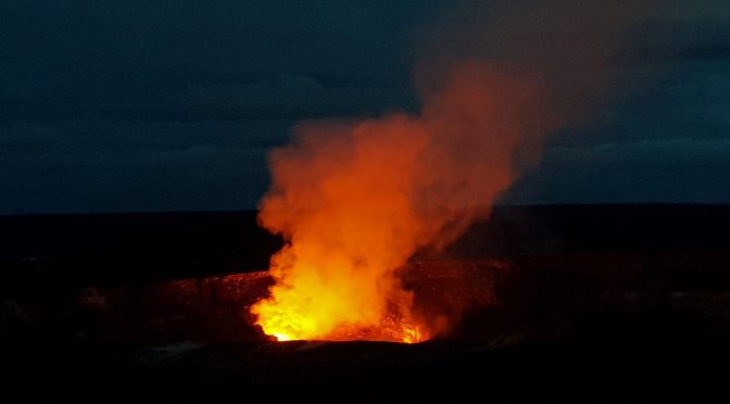 På første række til vulkangudindens pragtforestilling