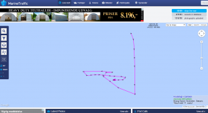 Screenshot fra Marine Traffic